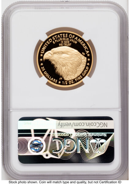 2022-W Proof Gold Eagle 1/2 oz FDI Mike Castle 70 NGC