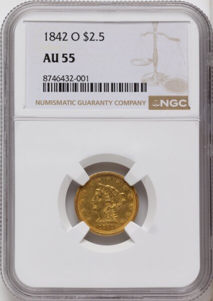 1842-O $2 1/2 55 NGC