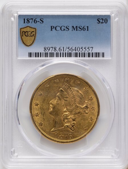 1876-S $20 PCGS Secure 61 PCGS