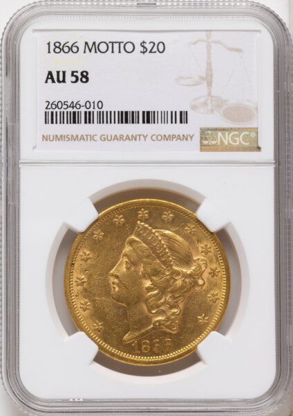 1866 $20 58 NGC