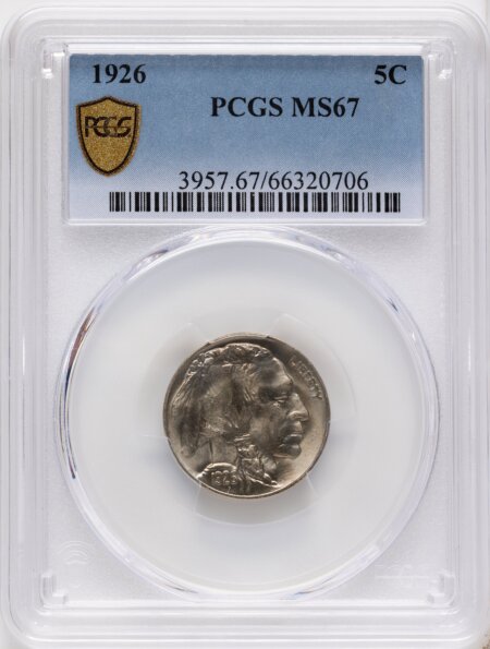 1926 5C PCGS Secure 67 PCGS