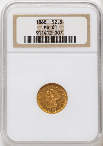 1868 $2 1/2 61 NGC