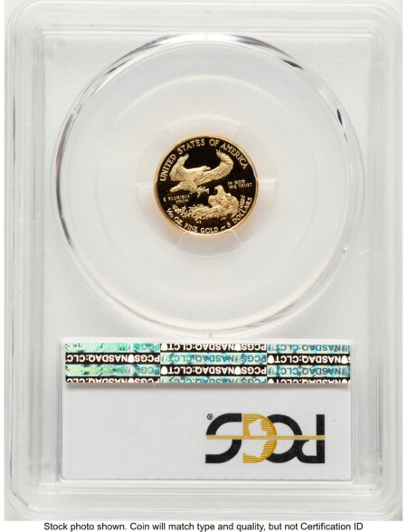 2014-W Proof Gold Eagle 1/10 oz Blue Gradient 70 PCGS