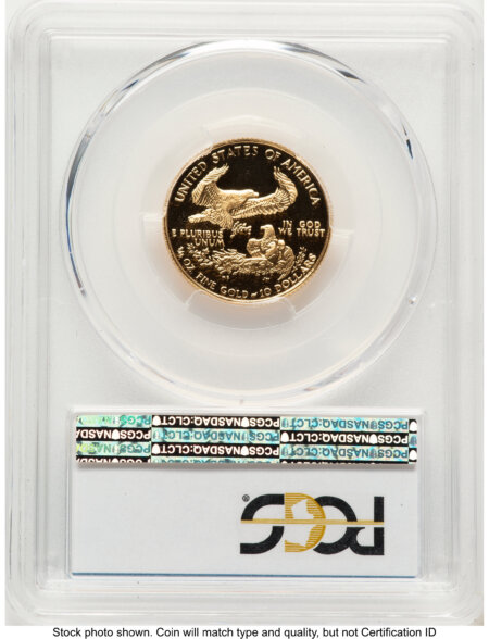 1992-P Proof Gold Eagle 1/4 oz Blue Gradient 70 PCGS