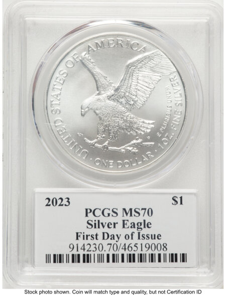 2023 Silver Eagle FDI Stephanie Sabin 70 PCGS