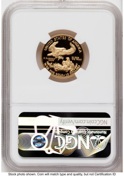 2018-W Proof Gold Eagle 1/4 oz Red Book 70 NGC