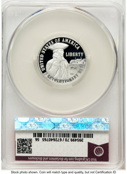 2026-S Semiquincentennial Revolutionary War Quarter 25C, PR First Day of Delivery Red Book 70 CACG
