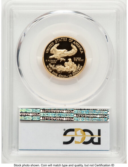 2017-W Proof Gold Eagle 1/4 oz Blue Gradient 70 PCGS
