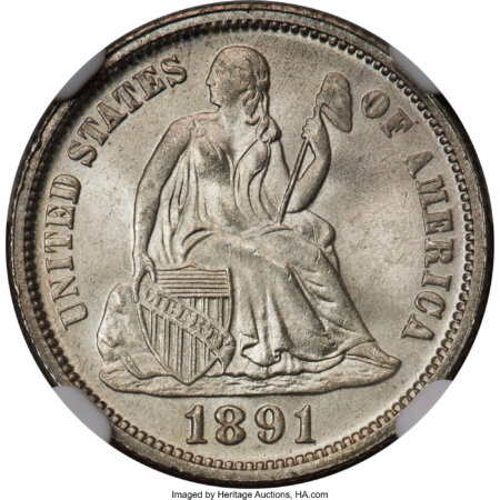 1891-O 10C 67 NGC