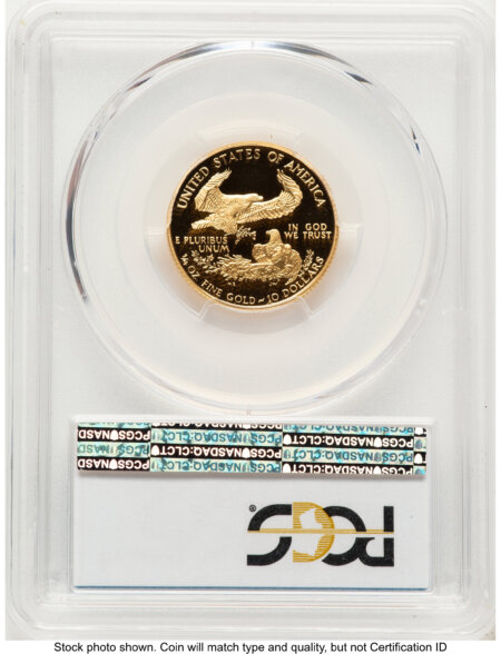 1994-W Proof Gold Eagle 1/4 oz Blue Gradient 70 PCGS