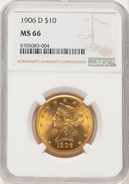 1906-D $10 66 NGC