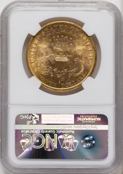 1884-S $20 Brown Label 61 NGC
