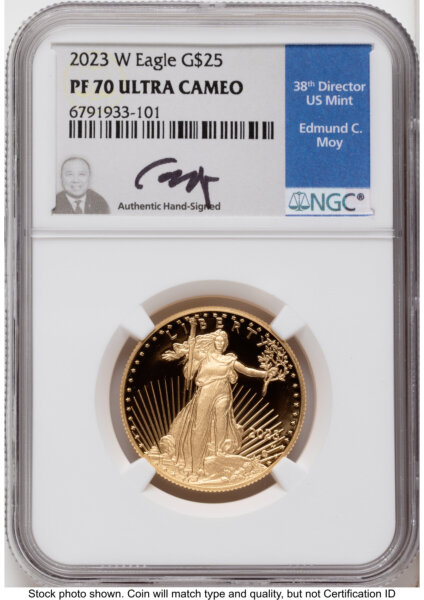 2023-W Proof Gold Eagle 1/2 oz Ed Moy 70 NGC