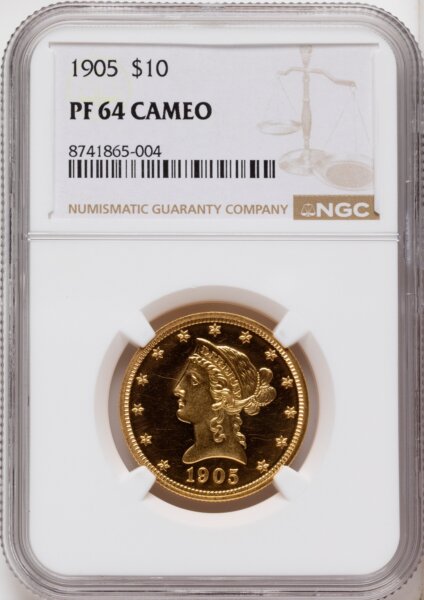 1905 $10, CA 64 NGC