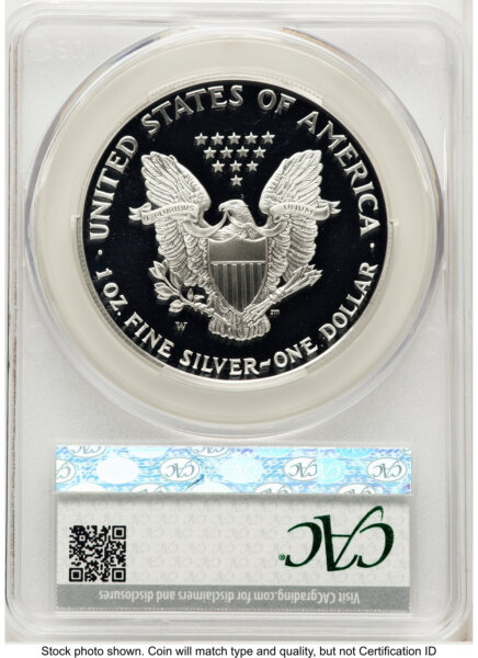 1995-W Proof Silver Eagle 1 oz Silver Label 69 CACG