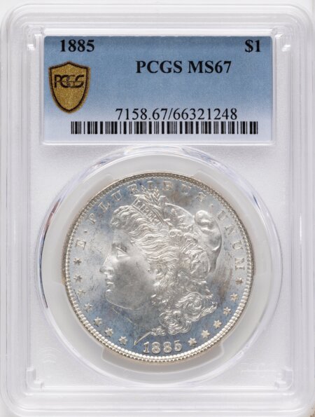 1885 S$1 PCGS Secure 67 PCGS
