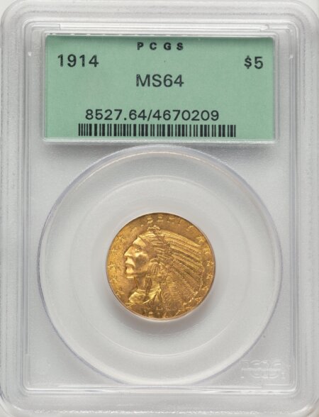 1914 $5 64 PCGS