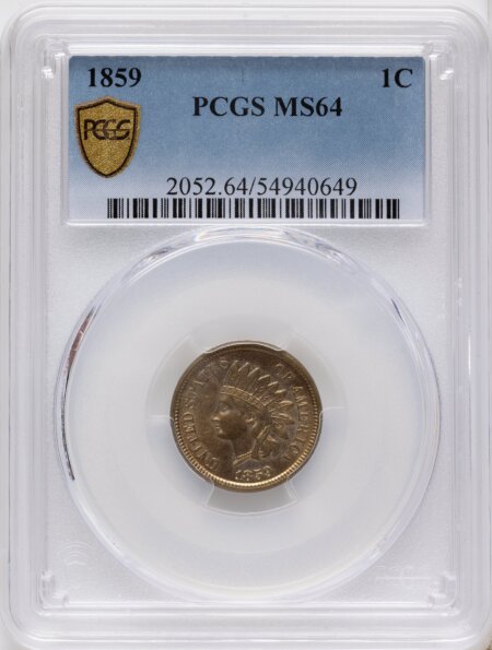 1859 1C PCGS Secure 64 PCGS