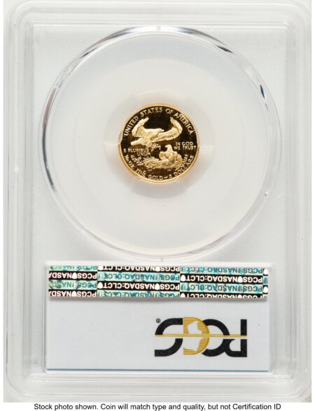 1992-P Proof Gold Eagle 1/10 oz Blue Gradient 70 PCGS