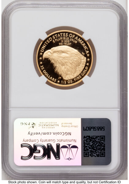 2024-W Proof Gold Eagle 1/2 oz AR Red Book 70 NGC