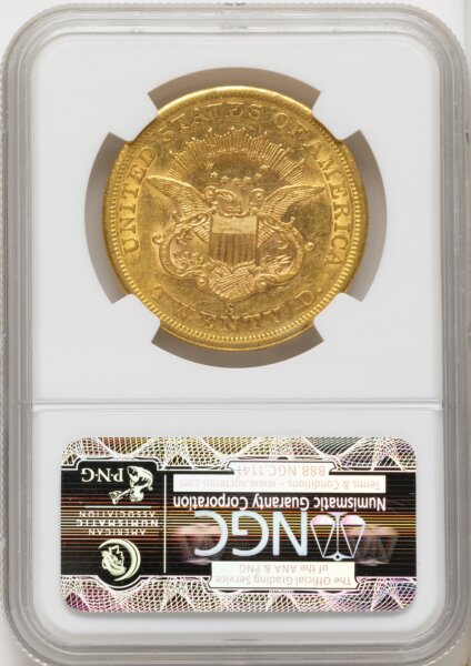 1857-S $20 50 NGC
