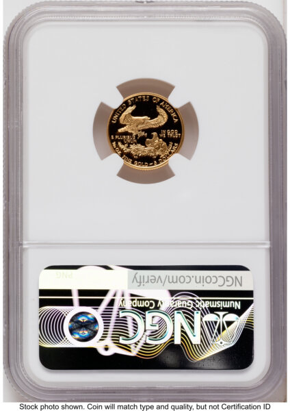 1998-W Proof Gold Eagle 1/10 oz Red Book 70 NGC