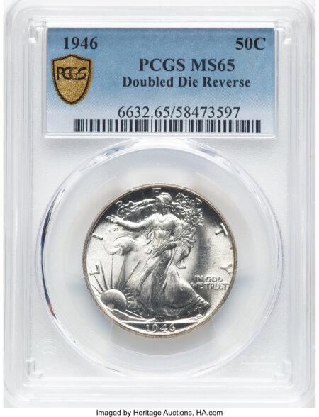 1946 50C DDR FS-801, MS PCGS Secure 65 PCGS