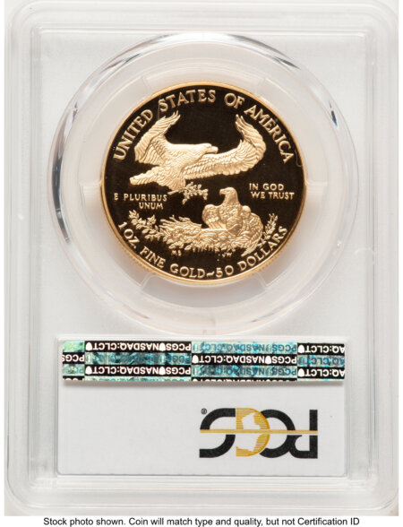 1994-W Proof Gold Eagle 1 oz Blue Gradient 70 PCGS