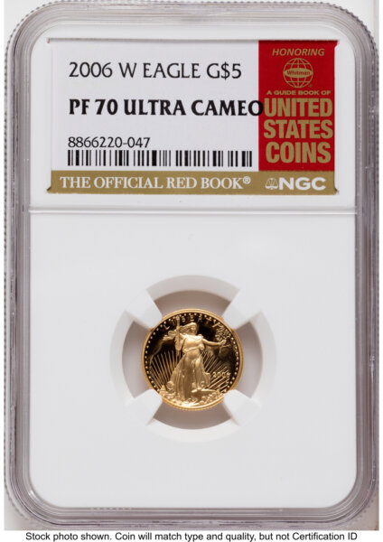 2006-W Proof Gold Eagle 1/10 oz Red Book 70 NGC