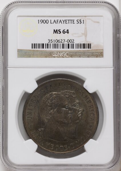 1900  Lafayette Dollar, DuVall 3-D, MS 64 NGC