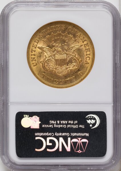 1865 $20 55 NGC