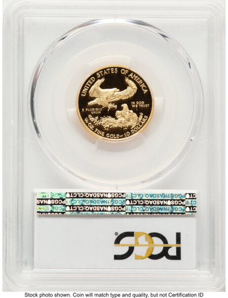 2016-W Proof Gold Eagle 1/4 oz Blue Gradient 70 PCGS