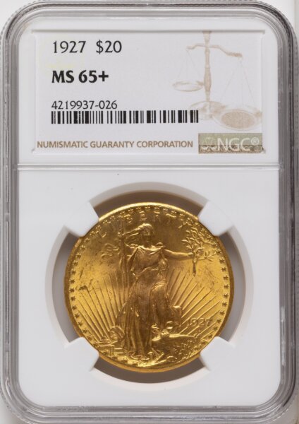 1927 $20 NGC Plus 65 NGC