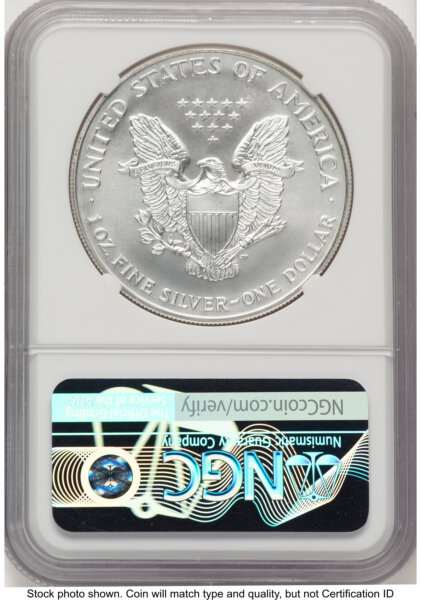 1999 Silver Eagle Brown Label 70 NGC