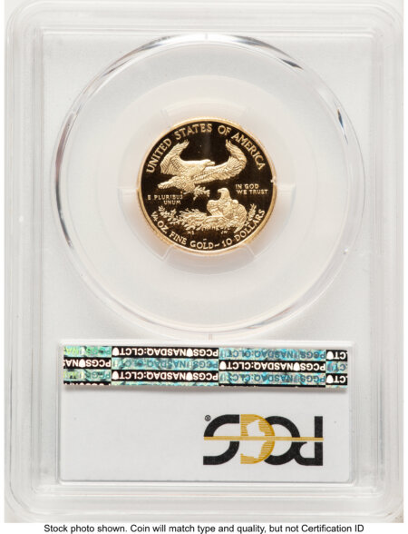 2014-W Proof Gold Eagle 1/4 oz Blue Gradient 70 PCGS