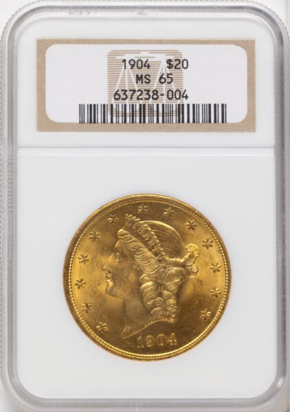 1904 $20 Liberty 65 NGC