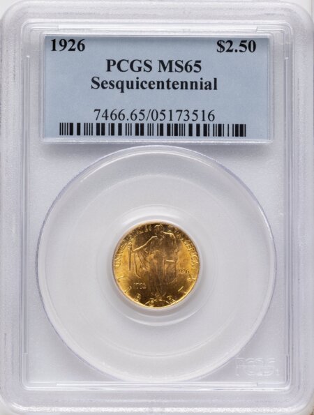1926 $2 1/2 SESQUI 65 PCGS