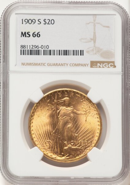 1909-S $20 66 NGC