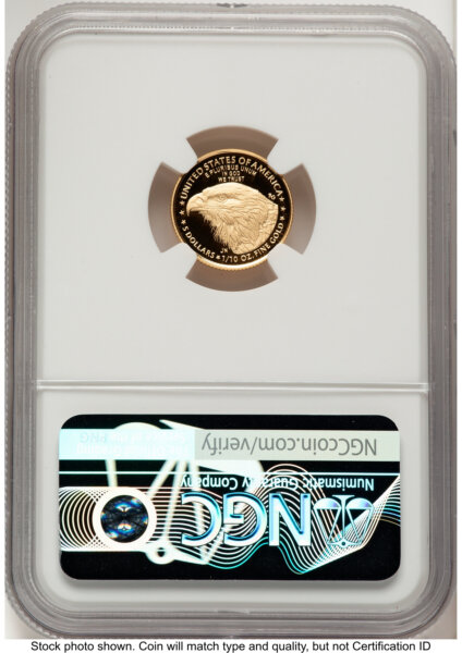 2021-W Type 2 Proof Gold Eagle 1/10 oz Red Book 70 NGC
