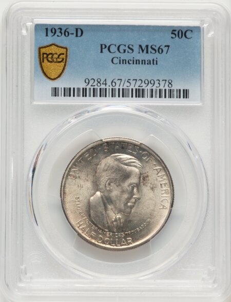1936-D 50C Cincinnati, MS PCGS Secure 67 PCGS