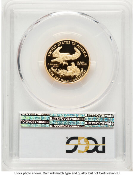 2012-W Proof Gold Eagle 1/4 oz Blue Gradient 70 PCGS