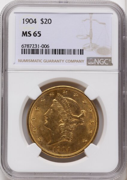 1904 $20 Liberty 65 NGC