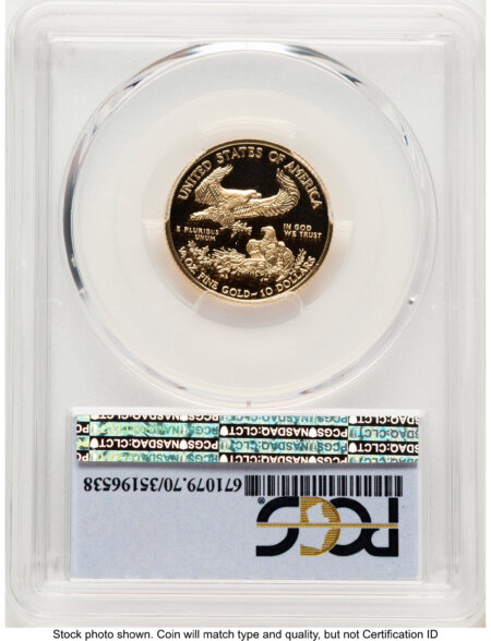 2018-W Proof Gold Eagle 1/4 oz FDI FS Flag 70 PCGS
