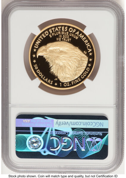 2022-W Proof Gold Eagle 1 oz Ed Moy 70 NGC
