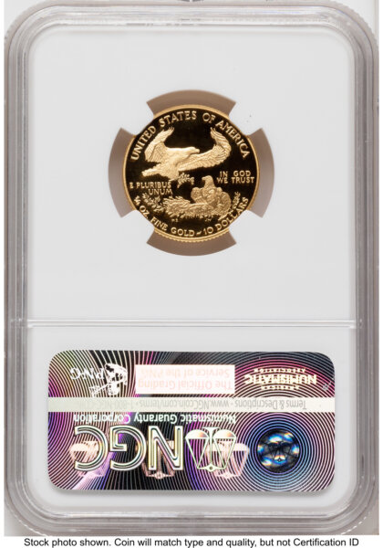 1995-W Proof Gold Eagle 1/4 oz Saint Gaudens Label 70 NGC