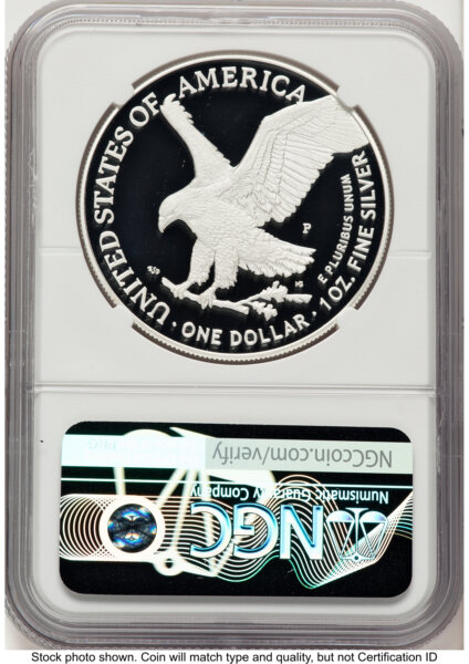 2025-P Proof Silver Eagle Privy U.S. Marine Corps 250th Anniversary 1 oz FDI Jeff Garrett Red Book 70 NGC