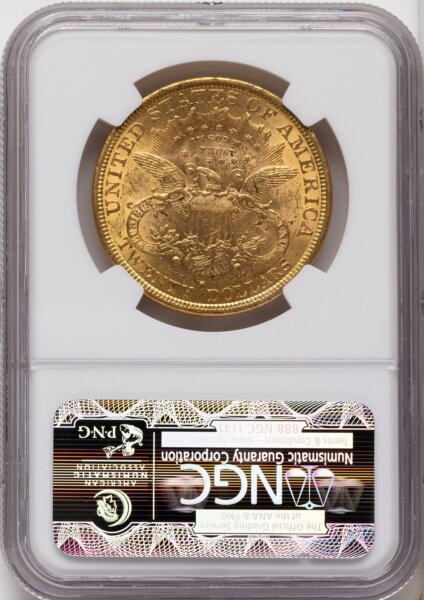 1877-S $20 Brown Label 61 NGC