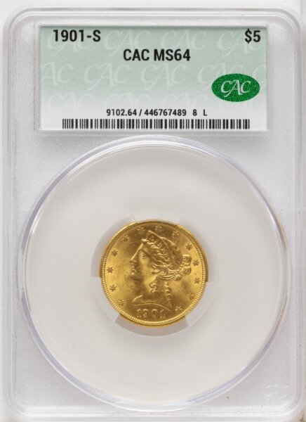 1901-S $5 64 CACG