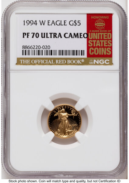 1994-W Proof Gold Eagle 1/10 oz Red Book 70 NGC