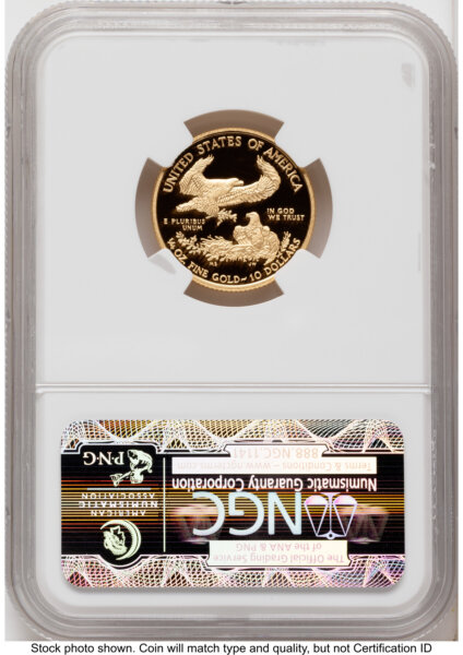 2012-W Proof Gold Eagle 1/4 oz ER Blue 70 NGC